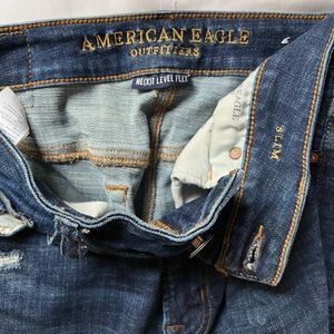 Men’s American Eagle Flex Slim jeans- Destroyed style 30x30 dark wash